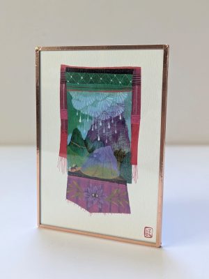 Amulette « Montagne Prune » encadrée