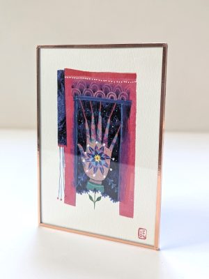 Amulette « Main d&rsquo;Or » encadrée