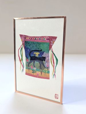 Amulette « Panthère Noire » encadrée